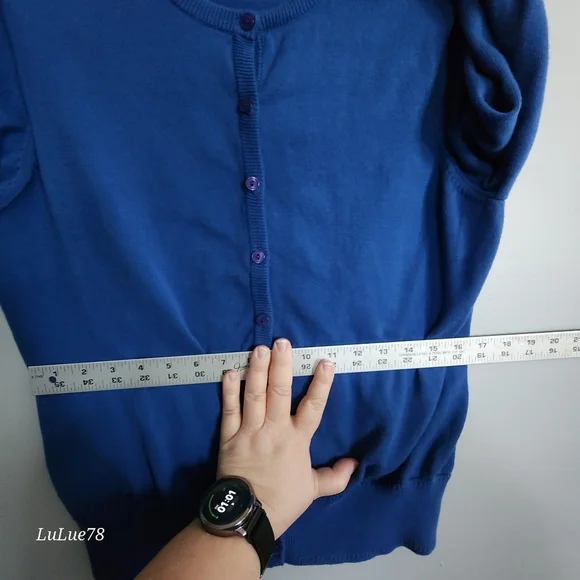 Cherokee Women's Blue Cardigan Sweater Size Large - Picture 11 of 14